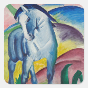 Sticker Carré Cheval bleu de Franz Marc, Beaux-arts vintage