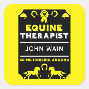 Sticker Carré Cheval Equine Therapist