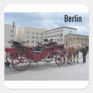 Sticker Carré Cheval et buggy de Berlin