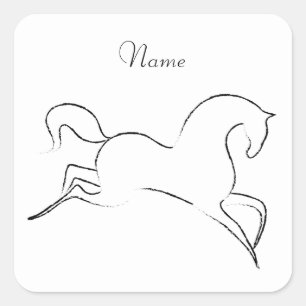 Sticker Carré Cheval sauvage Thunder_Cove