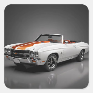 Sticker Carré Chevelle SS Convertible 1970