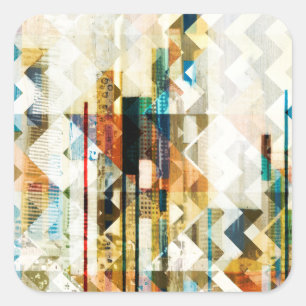 Sticker Carré Chevron II