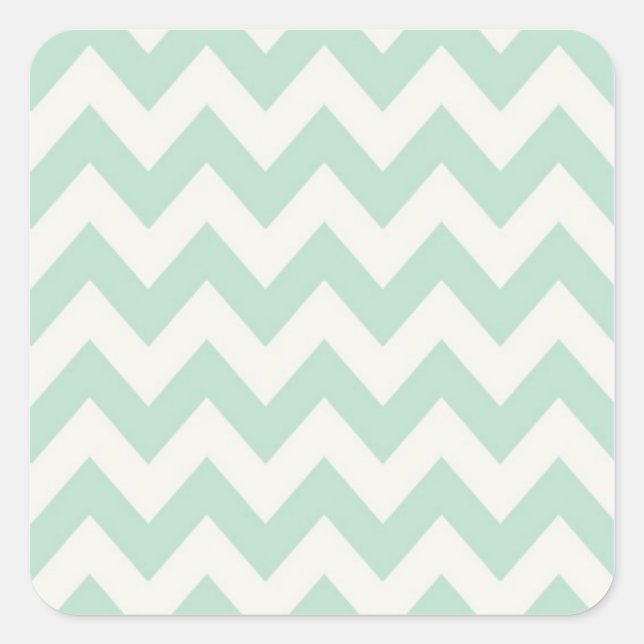 Sticker Carré Chevron vert clair (Devant)