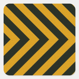 Sticker Carré Chevron Yellow Black Hazpes