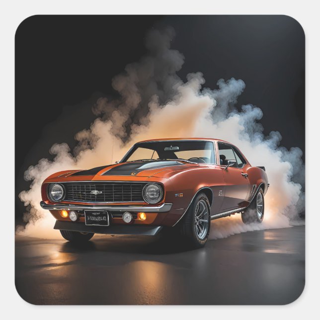 Sticker Carré Chevy Camaro 1969 (Devant)