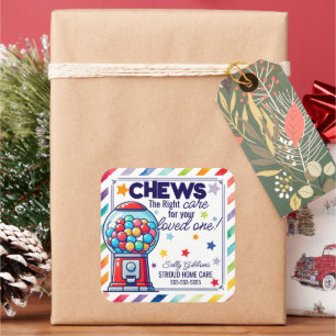Sticker Carré Chews the Right Care for Your Loved One - Gumball