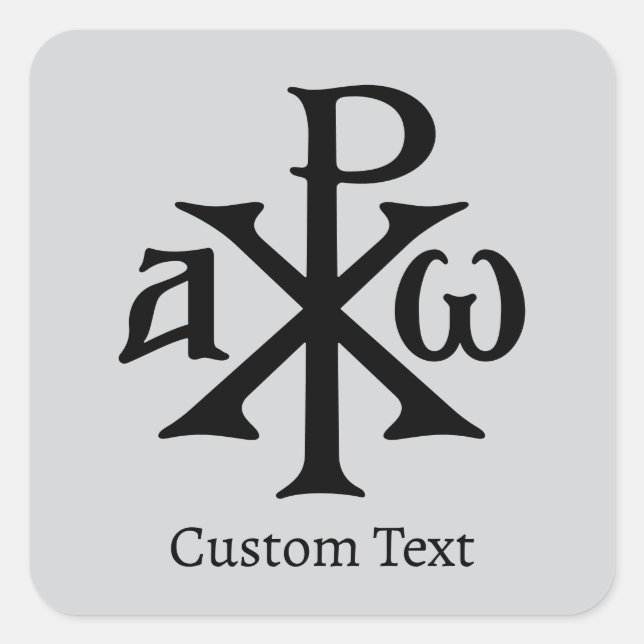 Sticker Carré Chi Rho Christogram (Devant)
