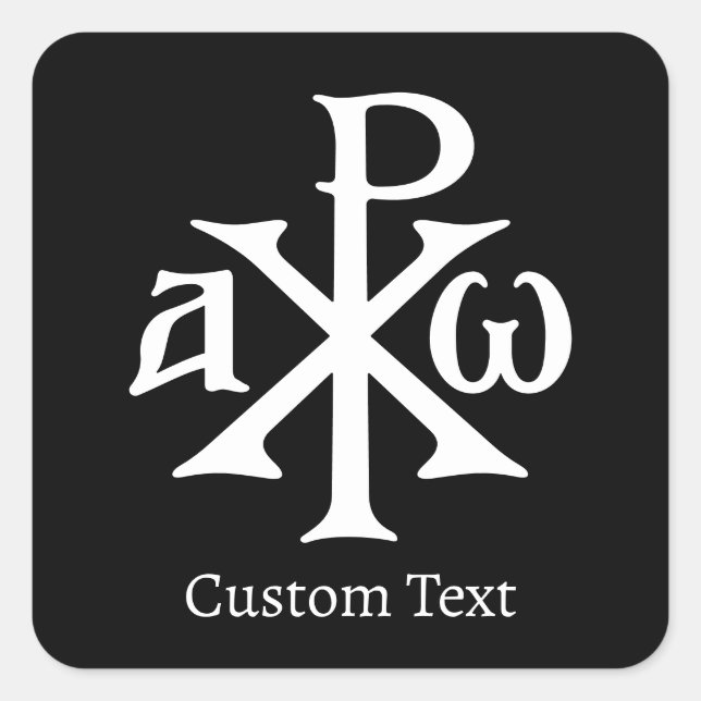 Sticker Carré Chi Rho Christogram (Devant)