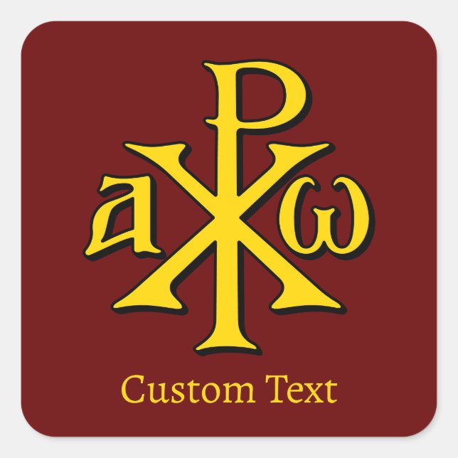 Sticker Carré Chi Rho Christogram (Devant)