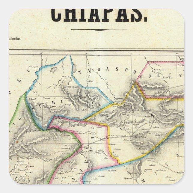 Sticker Carré Chiapas, Mexique (Devant)
