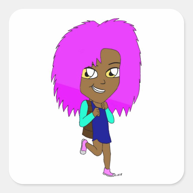 Sticker Carré chibi (Devant)