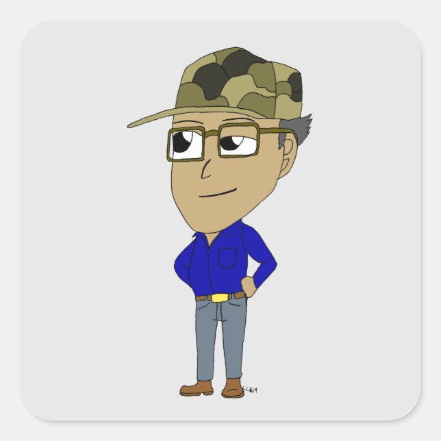 Sticker Carré chibi (Devant)