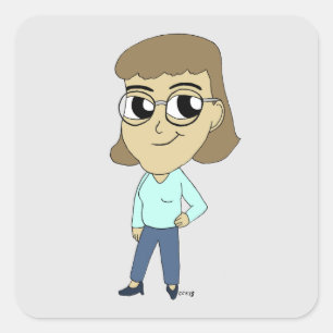 Sticker Carré chibi