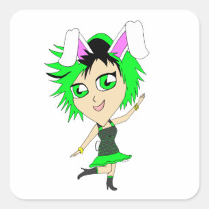 Sticker Carré chibi bunnygirl