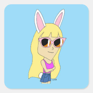 Sticker Carré chibi bunnygirl