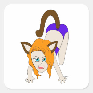 Sticker Carré chibi catgirl