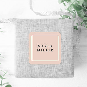 Sticker Carré Chic Blush   Boutique