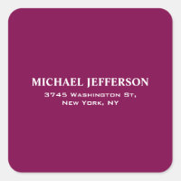 Chic Couleur Vin Plat Personnalisé Personnalisé