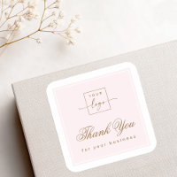 Chic logo personnalisé rose clair merci