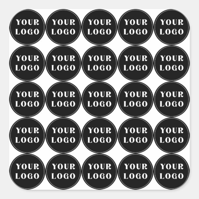 Sticker Carré Chic, Minimaliste, Élégant & Personnalisable (Devant)