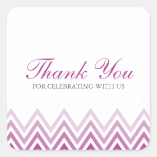 Sticker Carré Chic Purple Ombre Chevrons