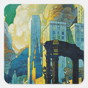 Sticker Carré Chicago