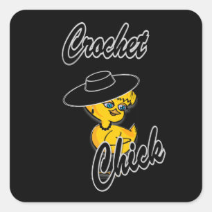 Sticker Carré Chick Crochet #4