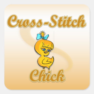 Sticker Carré Chick croisé