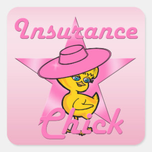 Sticker Carré Chick d'assurance #8