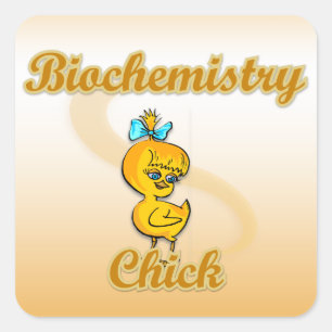 Sticker Carré Chick en biochimie