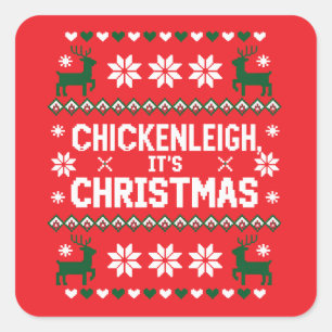 Sticker Carré Chickenleigh C'est Noël Drôle de Noël Poulet