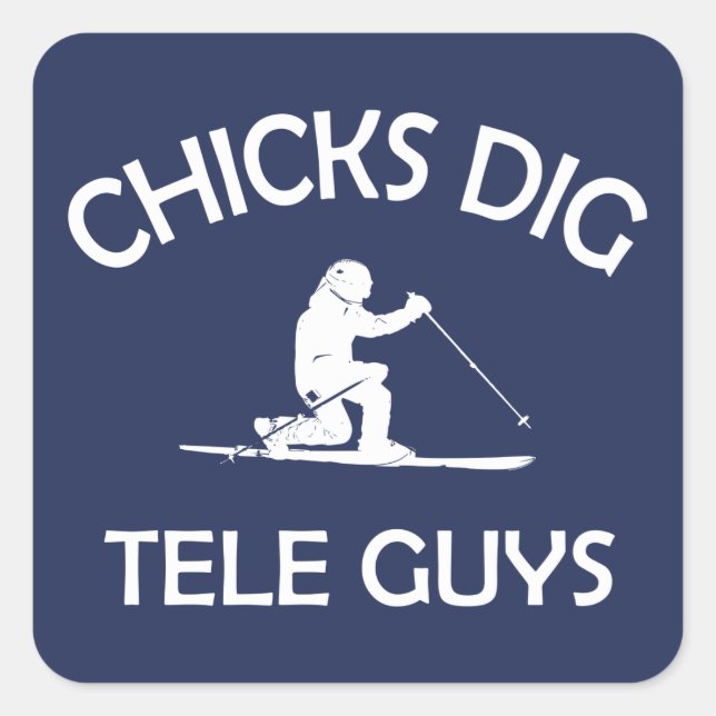 Sticker Carré Chicks Creg Tele Guys (Devant)