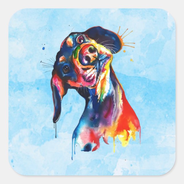 Sticker Carré Chien (Devant)
