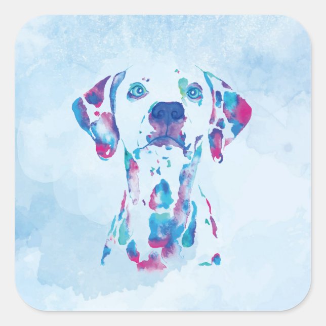 Sticker Carré Chien (Devant)