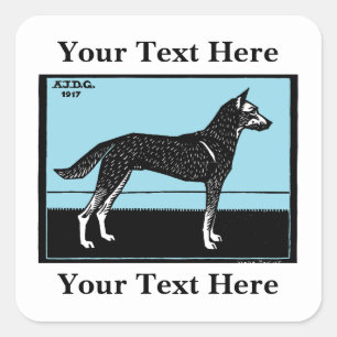 Sticker Carré Chien (1917) Julie de Graag