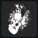 Sticker Carré Chien beagle portant des lunettes de soleil Jouant<br><div class="desc">Chien beagle Portant des lunettes de soleil Jouant Acoustique Guitare Cool Musicien Guitariste Design familial Cadeau Carré Sticker Classic Collection.</div>