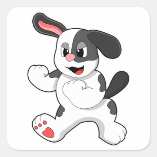 Sticker Carré Chien combattant