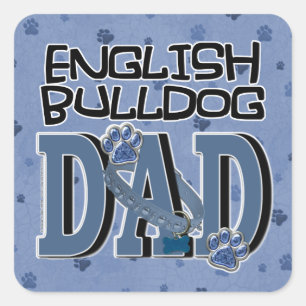 Sticker Carré Chien-taureau anglais DAD