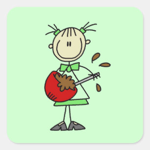 Sticker Carré Chiffre pâte lisse de mélange de bâton de Baker