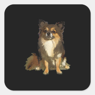 Sticker Carré Chihuahua mignon en caricature
