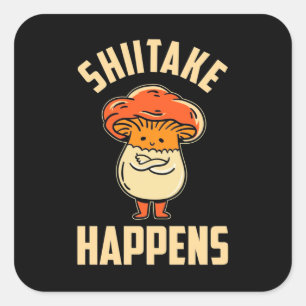 Sticker Carré Chiitake aux champignons