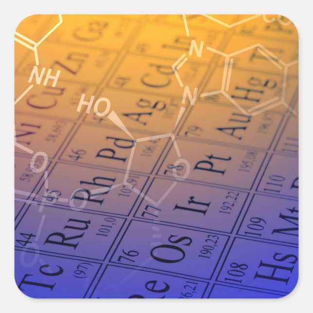 Sticker Carré Chimie (Devant)