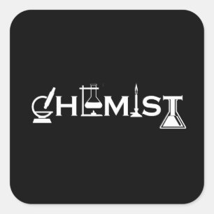 Sticker Carré Chimie humoristique cadeaux de chimiste