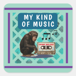 Sticker Carré chimpanzé