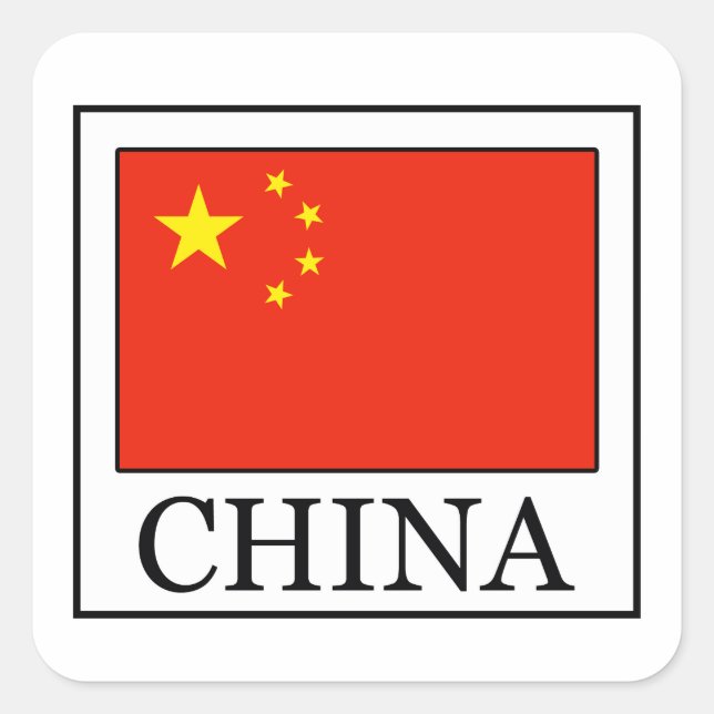 Sticker Carré Chine (Devant)