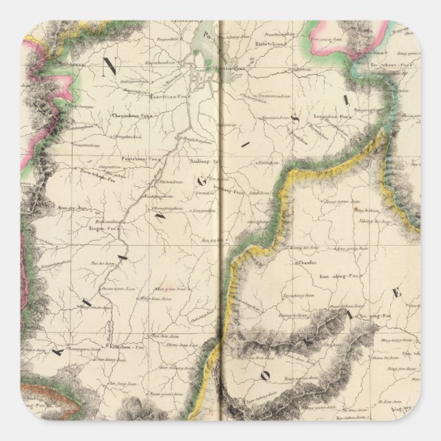 Sticker Carré Chine, Asie 87 (Devant)