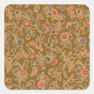 Sticker Carré Chintz Fleur Classique Joli Design Floral Doux