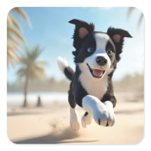 Chiots sur la plage
