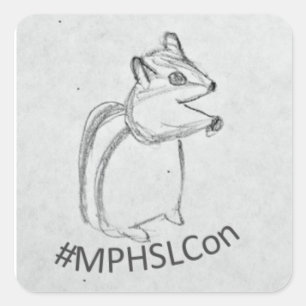 Sticker Carré Chipmunk de NCN/MLG