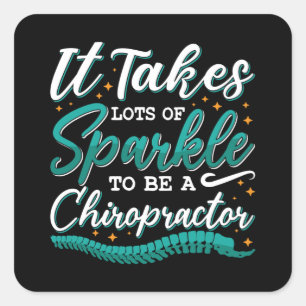 Sticker Carré Chiropratique Il Prend Beaucoup De Chiropracteur É
